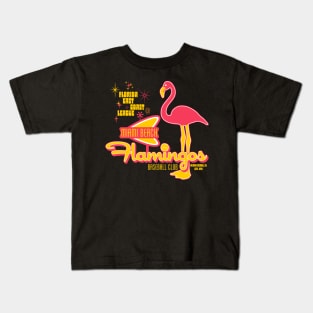 Defunct Miami Beach Flamingos Baseball Team Kids T-Shirt